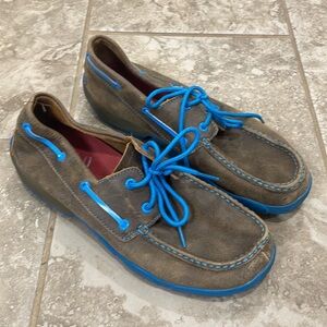 Twisted X Men’s Boat Shoe Driving Moc Sz 9‎